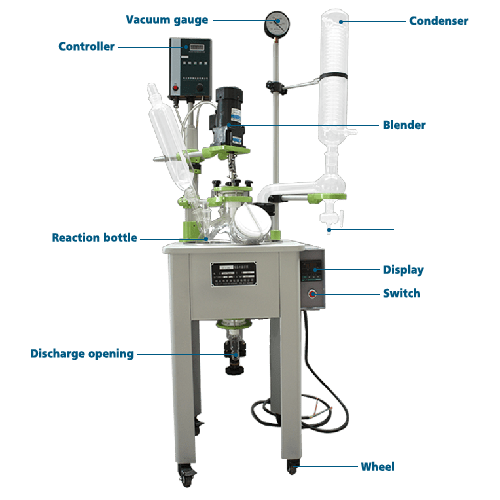 F-10L Single Layer Glass Reactor