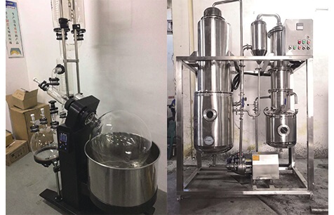 Falling film evaporator and rotovap